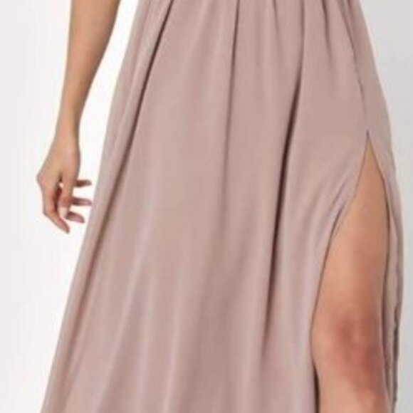 Lulus Heavenly Hues Taupe Maxis Dress, XS - Picture 8 of 10
